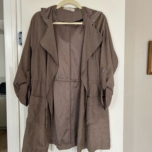 Women's Brown Hooded Jacket